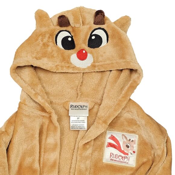 Rudolph the Red-Nosed Reindeer 3-Piece Pajamas + Robe Set Size 3T - Picture 7 of 10